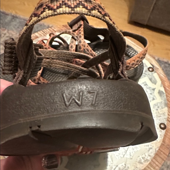 Chaco ZX2 Performance Sandals Woman’s 7 Coral Orange Brown Vibram - Picture 3 of 4